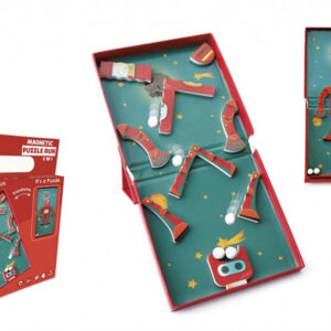 2 az 1-ben mágneses puzzle és golyófuttató játék, robotos Scratch Europe